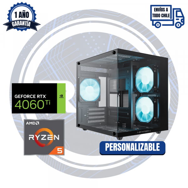 PC GAMER RTX 4060 TI, AMD Ryzen 5 5500, 16GB RAM 3200MHZ, 1TB M.2