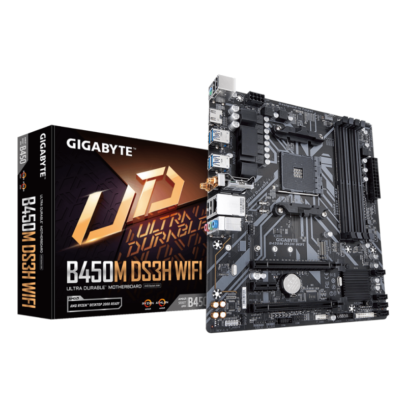 Placa Pc Placa Madre Gigabyte B450M DS3H WIFI - RS Tech