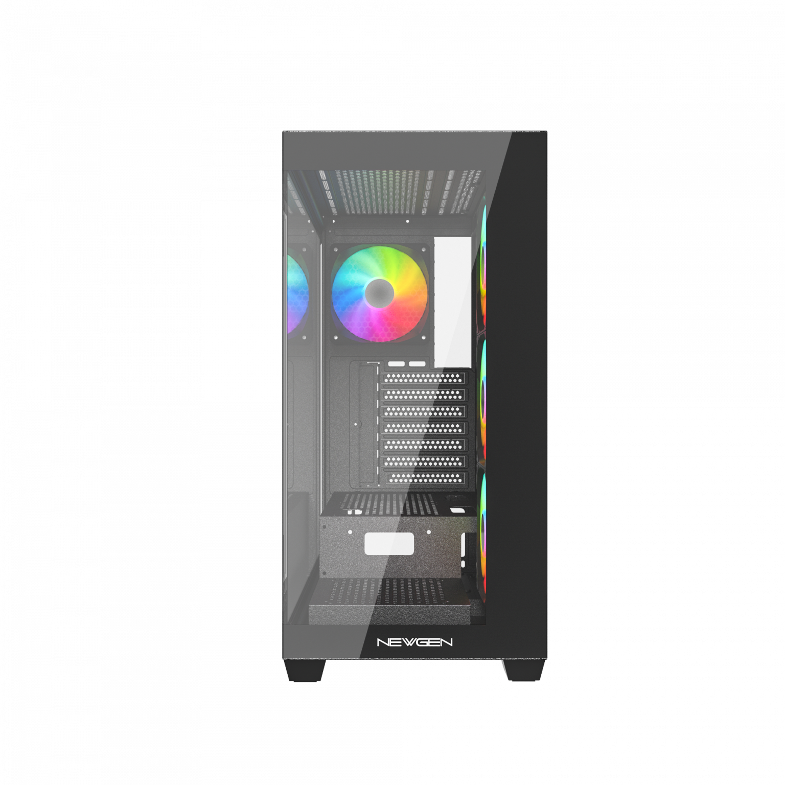 Gabinete NEWGEN Radiant 01 GLASS ATX (4 FANS ARGB+ Controlador) - RS Tech