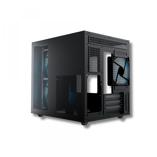 Gabinete NEWGEN COBALT Glass MATX Black (3 Fans ARGB) - Imagen 4