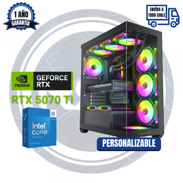 PC GAMER RTX 5070 TI , Intel I5 14400F, 32GB RAM DDR5 , 1TBM.2