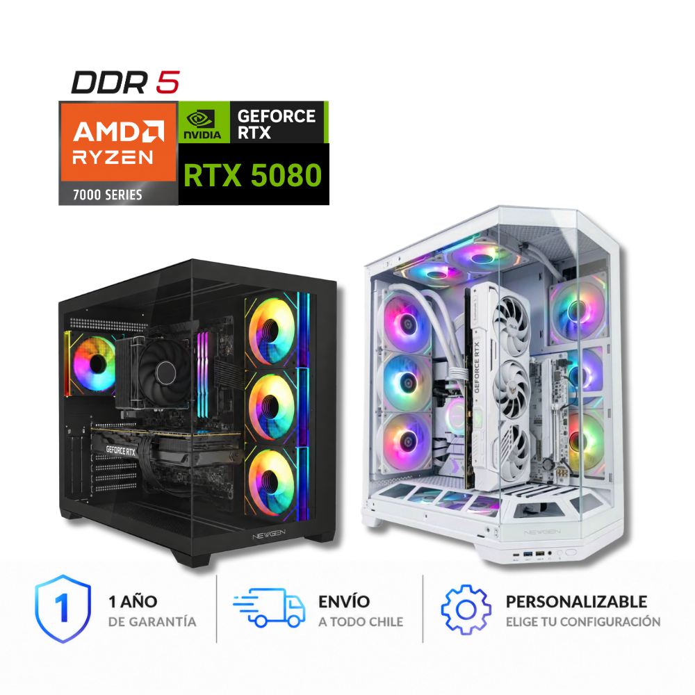 PC GAMER RTX 5080, AMD Ryzen 7 7800X 3D, DDR5 32GB RAM, 1TB M2
