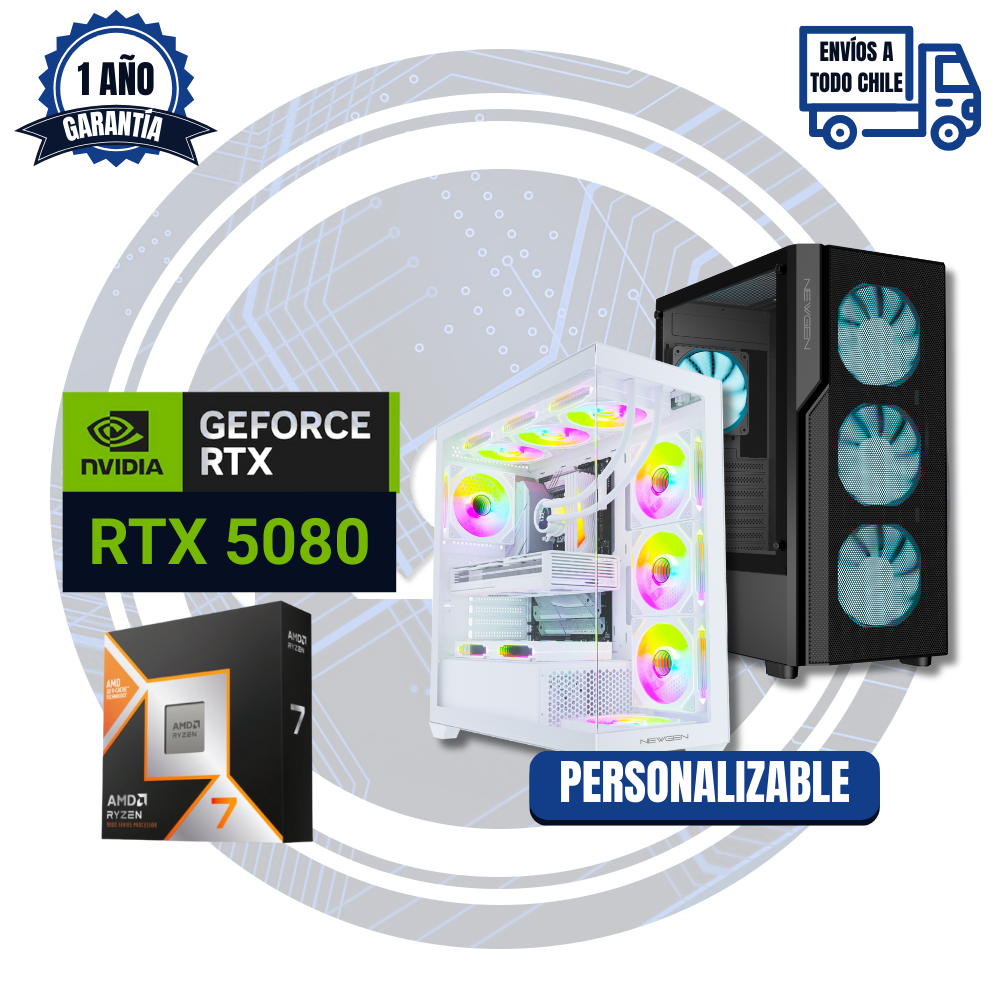 PC GAMER RTX 5080, AMD Ryzen 7 9800X 3D, 32GB DDR5, 2TB M.2