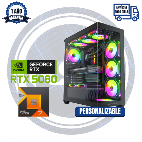 PC GAMER RTX 5080, AMD Ryzen 7 7800X 3D, DDR5 32GB RAM, 2TB M2