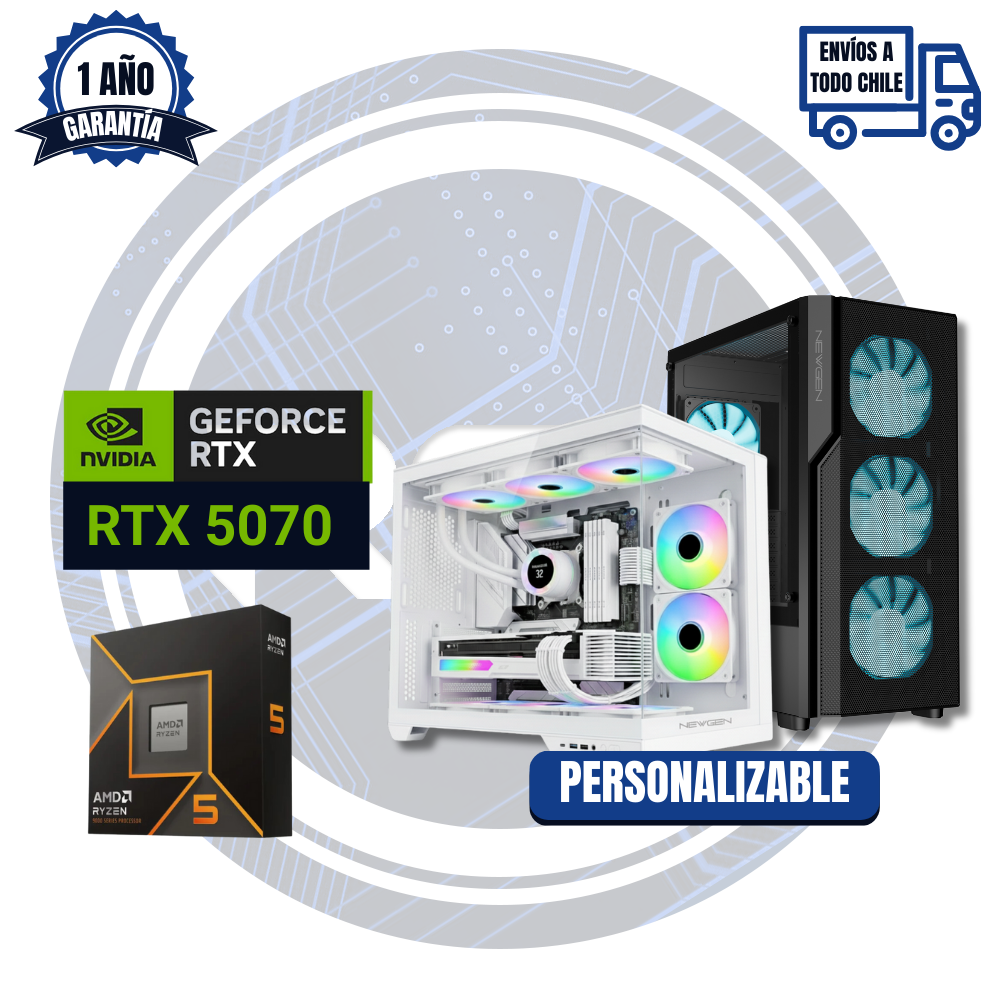 PC GAMER RTX 5070, AMD Ryzen 5 9600X, 16GB DDR5, 1TB M.2