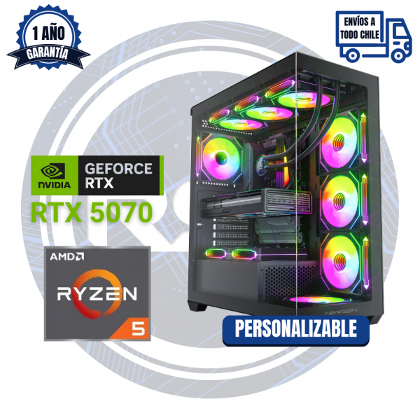 PC GAMER RTX 5070, AMD Ryzen 5 5600X, 16GB RAM 3200MHZ, 1TB M2