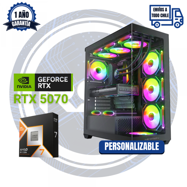 PC GAMER RTX  5070, AMD Ryzen 7 9800X 3D, 32GB RAM DDR5 , 1TBM.2