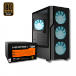 GABINETE NWG PALLADIUM MESH (4 Fans ARGB) + PSU NWG 750W Bronce