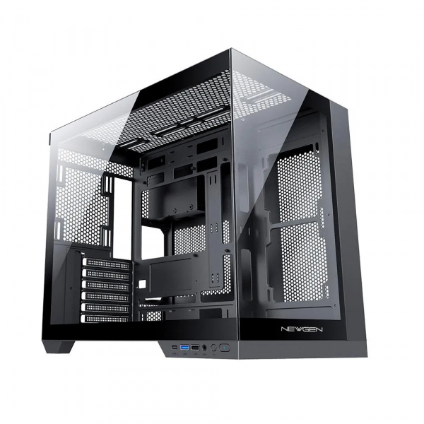 Gabinete NEWGEN COBALT XL Glass ATX BTF Black (5 Fans ARGB) - Imagen 2