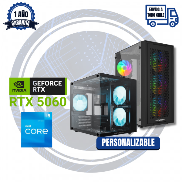 PC GAMER RTX 5060, Intel I5 12400F, 16GB RAM DDR4, 1TB M2