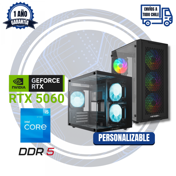 PC GAMER RTX 5060, Intel I5 12400F, 16GB RAM DDR5, 1TB M2