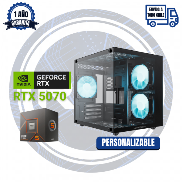 PC GAMER RTX 5070, AMD Ryzen 5 8400F, 16GB RAM DDR5, 1TB M.2