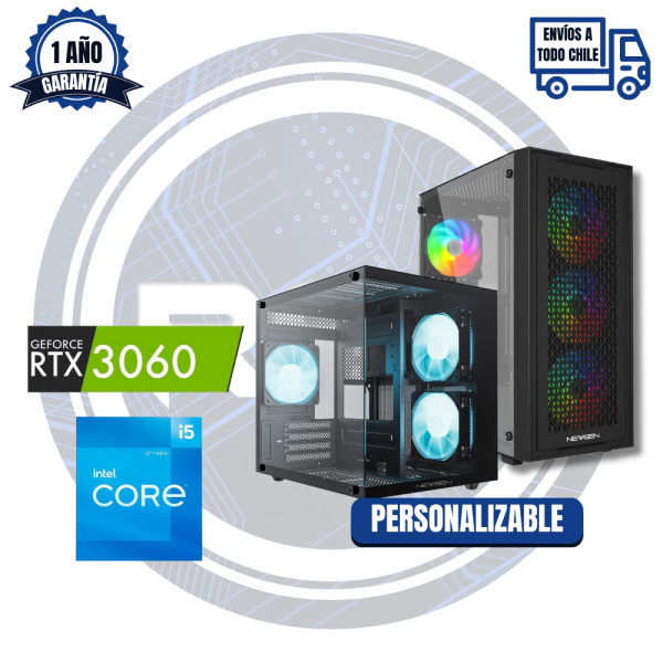 PC GAMER RTX 3060 12GB, Intel I5 12400F, 16GB RAM, M.2 512GB