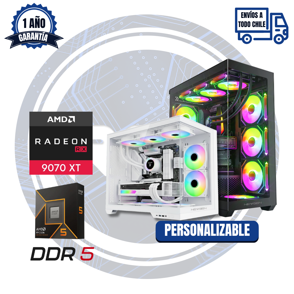 PC GAMER RTX 9070 XT, AMD Ryzen 5 9600X, 32GB DDR5, 1TB M.2