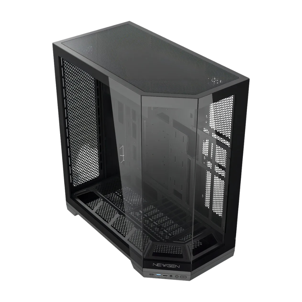 Gabinete NEWGEN BASALT ATX BTF Black (Incluye 5 Fans ARGB) - Imagen 6