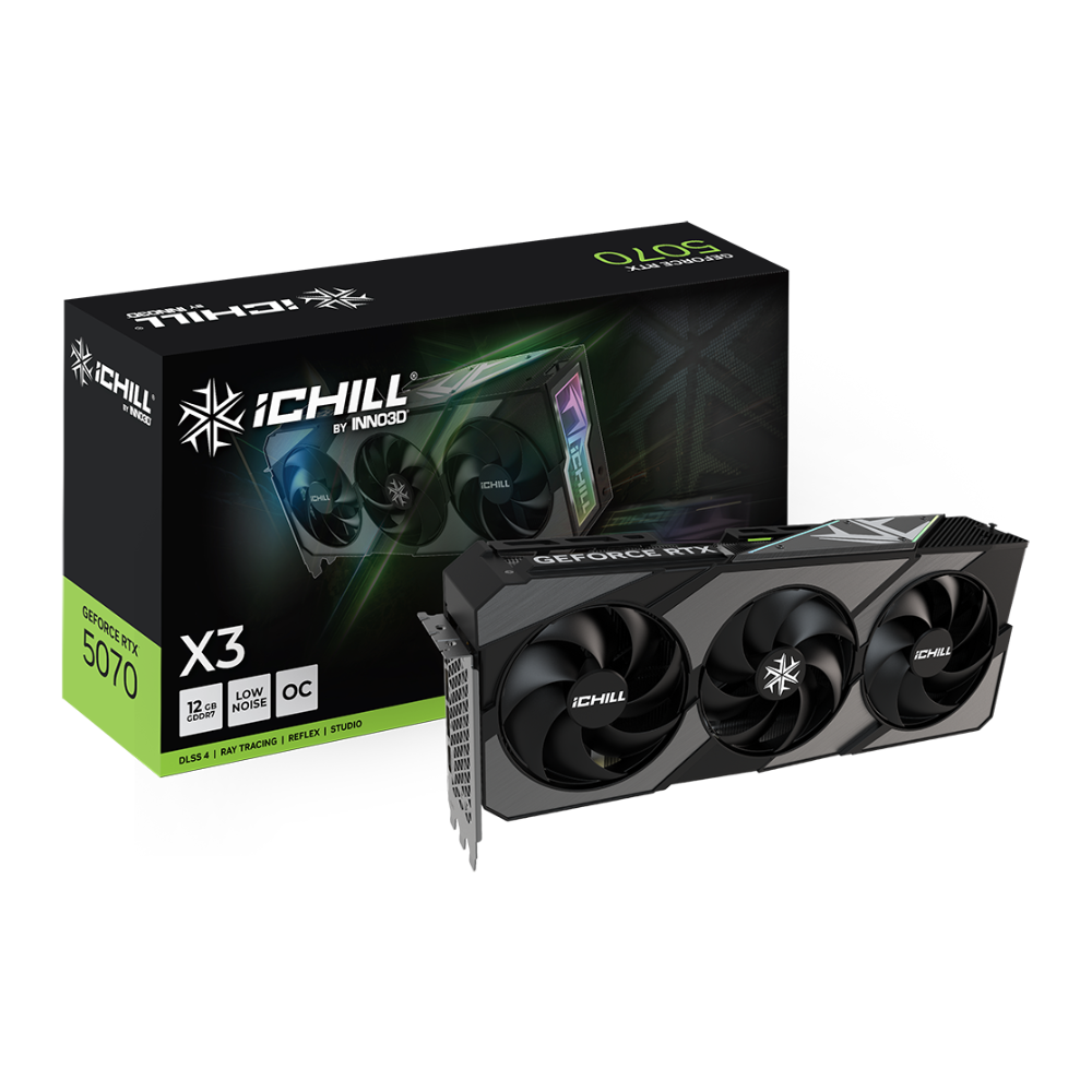 Tarjeta de Video INNO3D GeForce RTX 5070 ICHILL X3