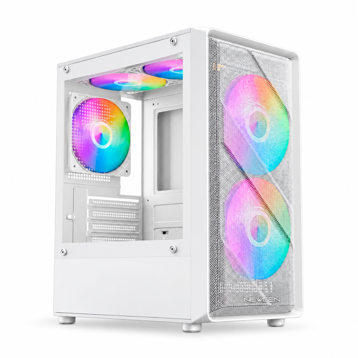 Gabinete NEWGEN ENTRY MATX White (3 Fans FRGB Incluidos)