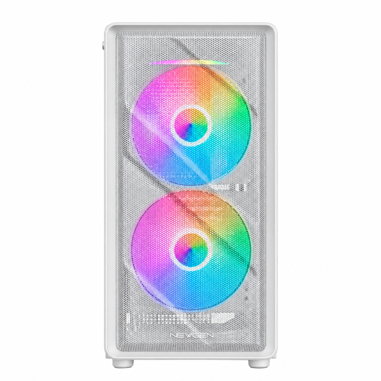 Gabinete NEWGEN ENTRY MATX White (3 Fans FRGB Incluidos) - Imagen 2